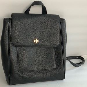 Tory Burch carter flap backpack black